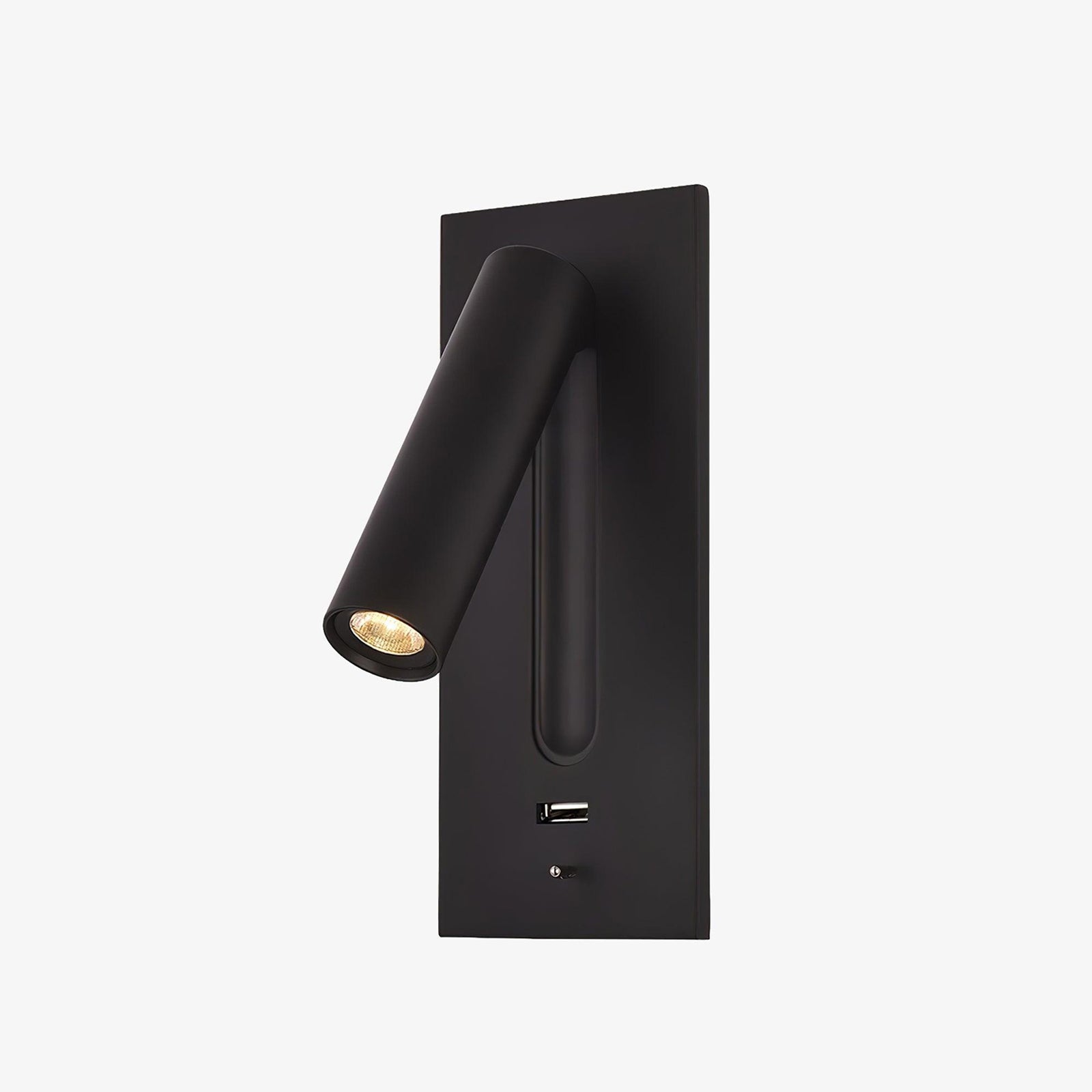 Black Bedside USB Wall Light - Blowlighting