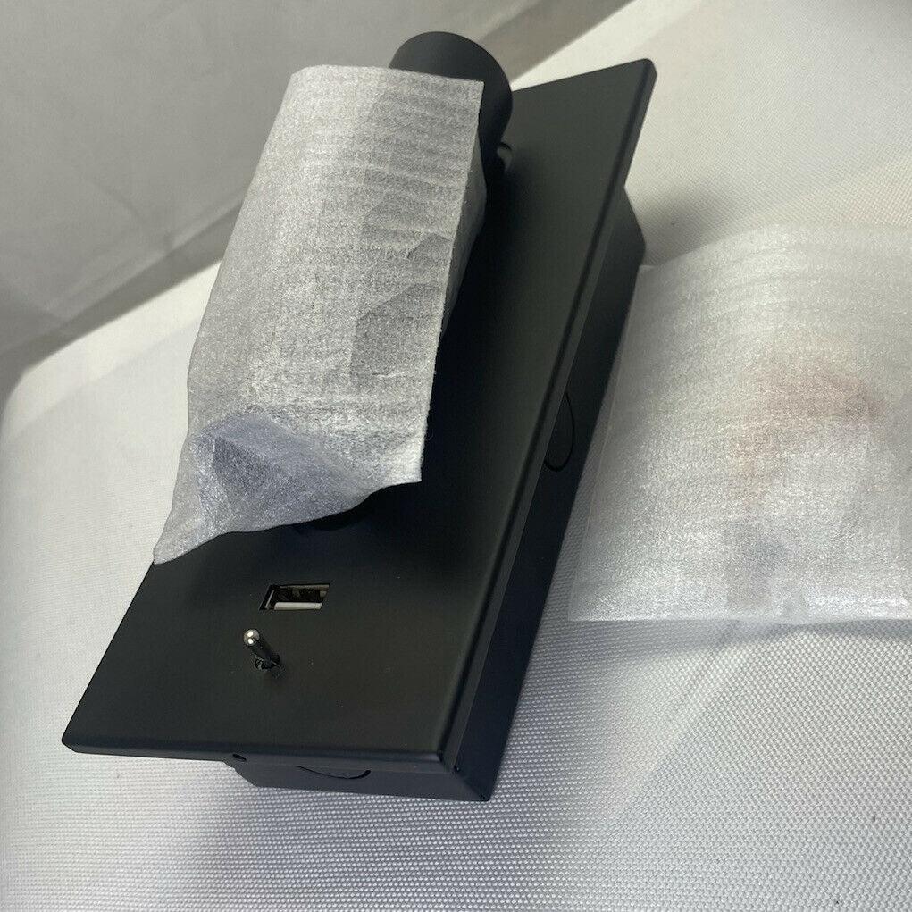 Black Bedside USB Wall Light - Blowlighting