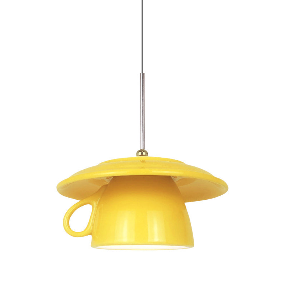 Valentina Moderno Colorato Tazza Ceramica Lampade a Sospensione Soggiorno