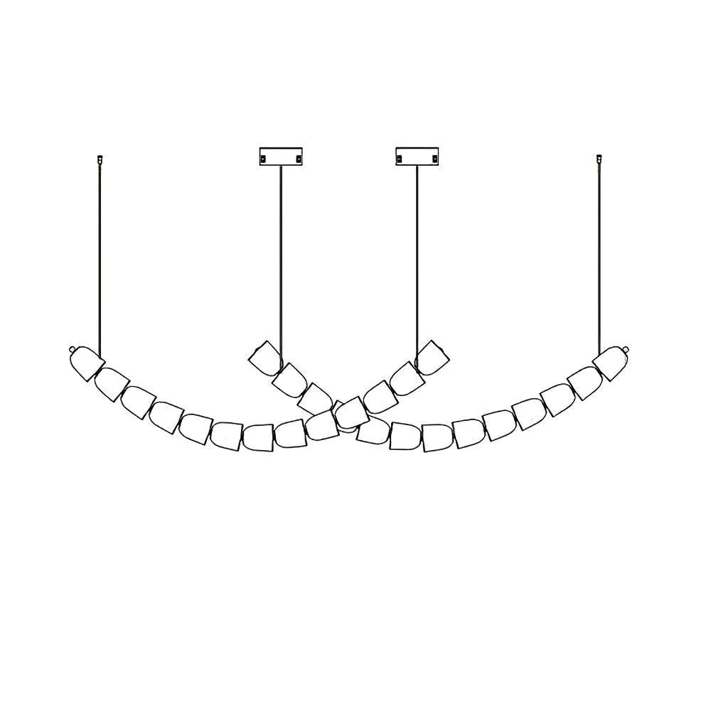 Cascade Modern Acrylic Chandelier - Blowlighting