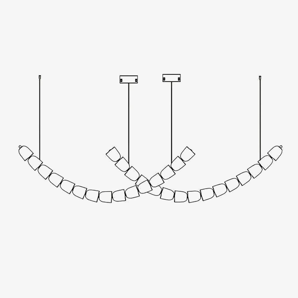 Cascade Modern Acrylic Chandelier - Blowlighting