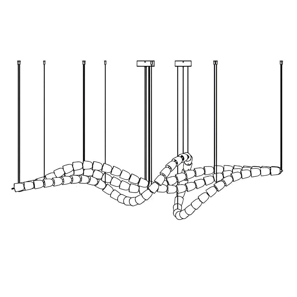 Zevenila Modern Acrylic Chandelier - Blowlighting