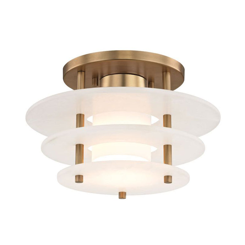 Zovena Modern Minimalist Steel Alabaster Ceiling Lamp - Lamp Copper