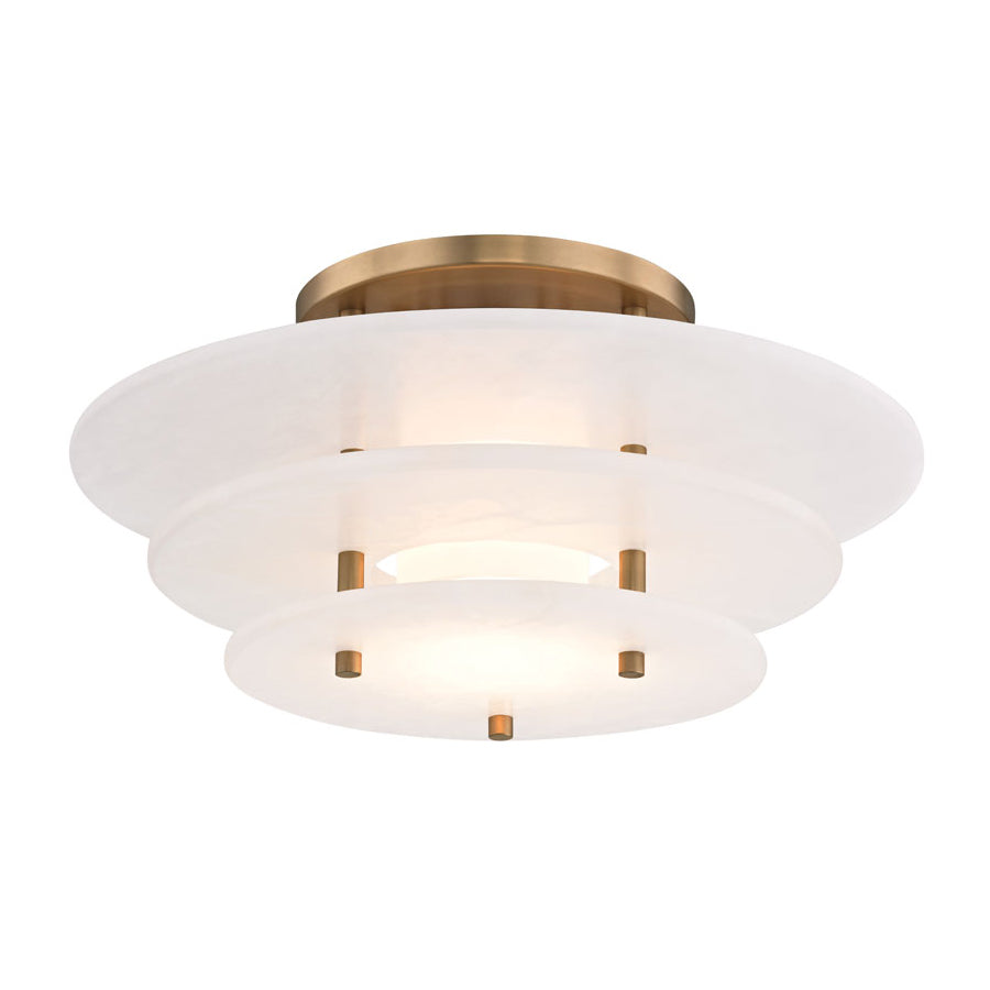 Zovena Modern Minimalist Steel Alabaster Ceiling Lamp - Lamp Copper