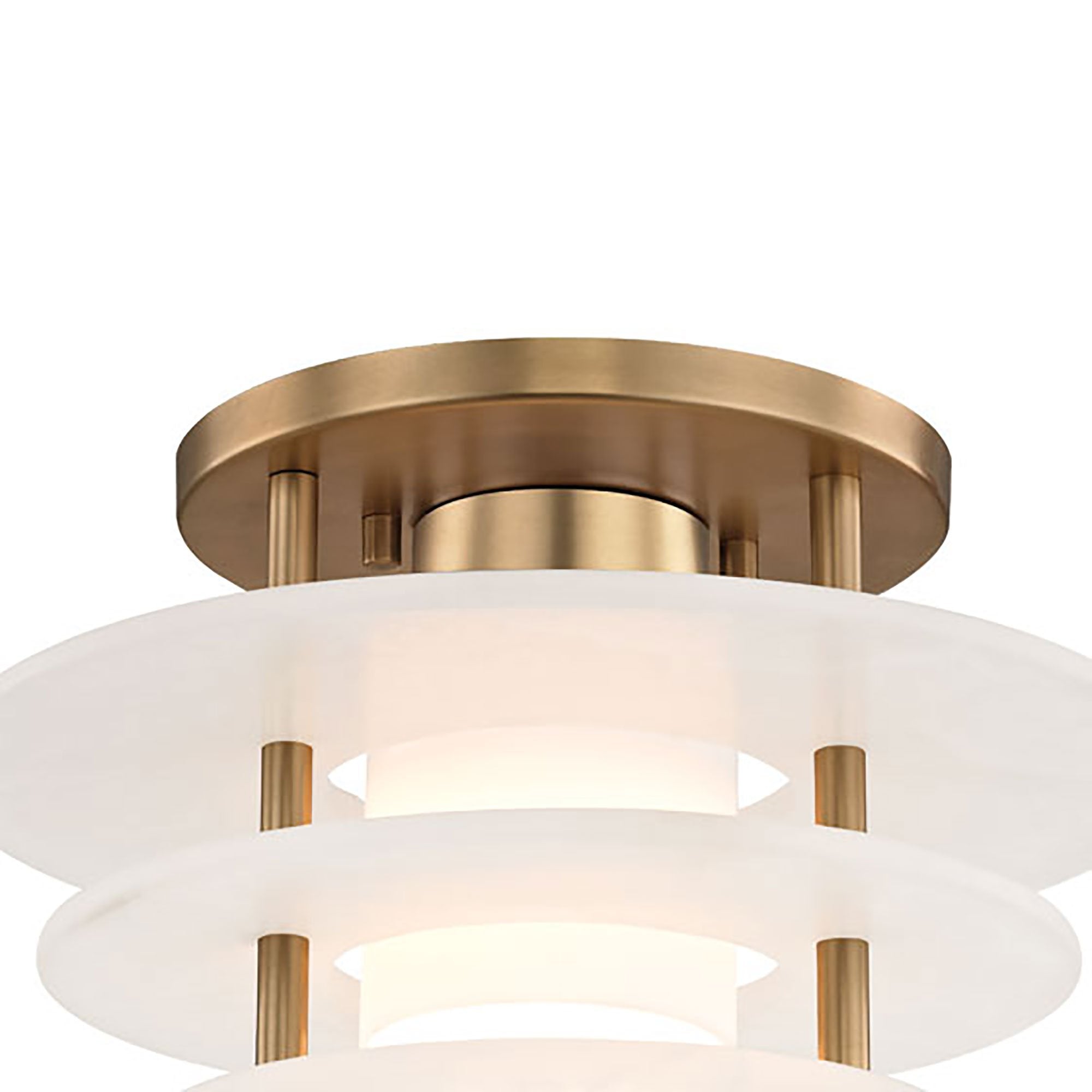 Zovena Modern Minimalist Steel Alabaster Ceiling Lamp - Lamp Copper