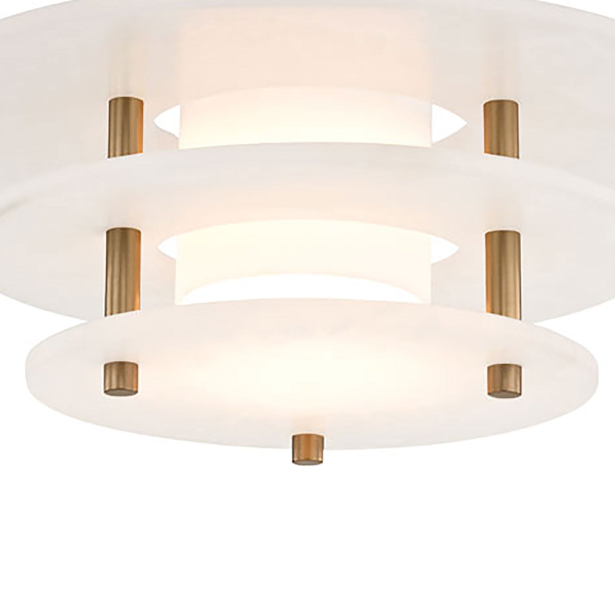 Zovena Modern Minimalist Steel Alabaster Ceiling Lamp - Lamp Copper