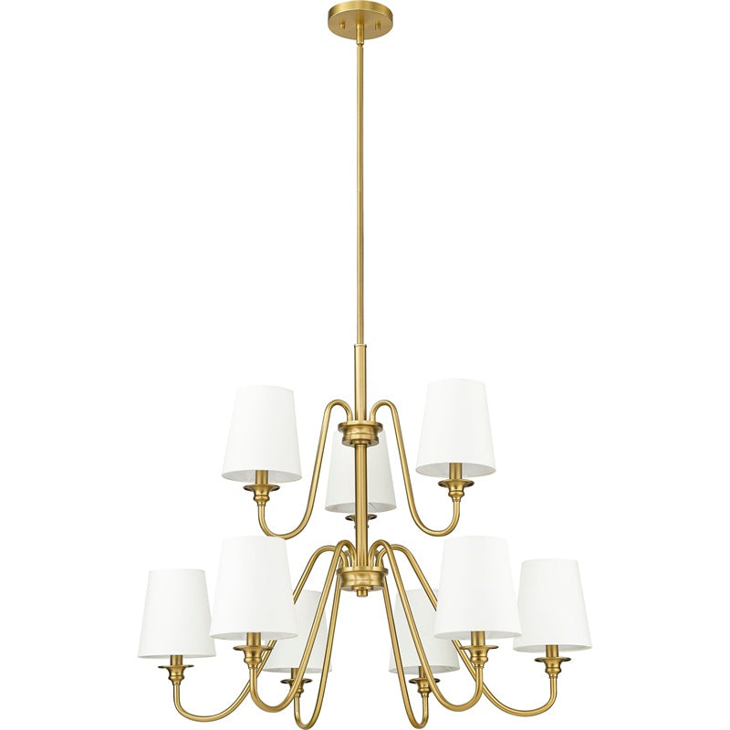 Vavenus Vintage Industrial Brass Fabric Chandelier - Lamp Copper