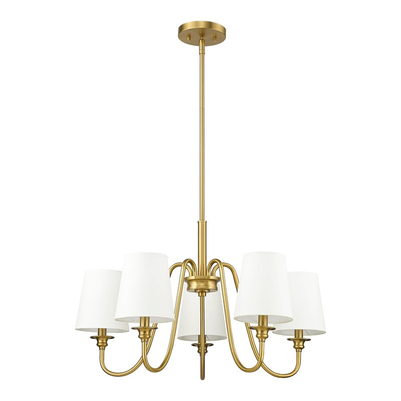 Vavenus Vintage Industrial Brass Fabric Chandelier - Lamp Copper