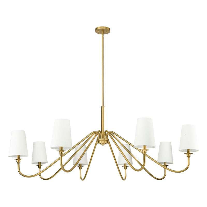 Vavenus Vintage Industrial Brass Fabric Chandelier - Lamp Copper