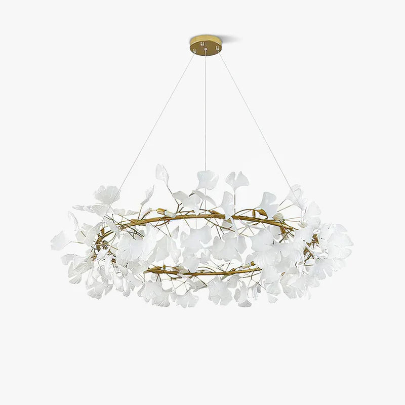 Olivia EarthenGlo Lampadario Art Deco bianco da cucina moderna, Metallo e Ceramica