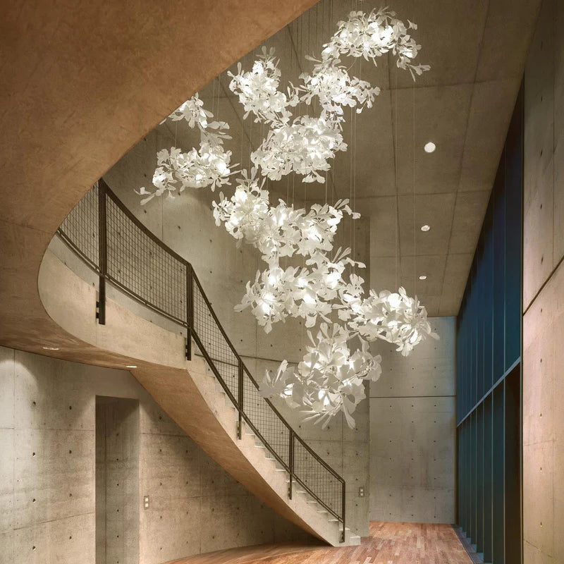 Olivia Design Bellissimo LED Lampade a Sospensione Spirale Ginkgo Biloba Metallo Ceramico  Soggiorno/Camera da Letto