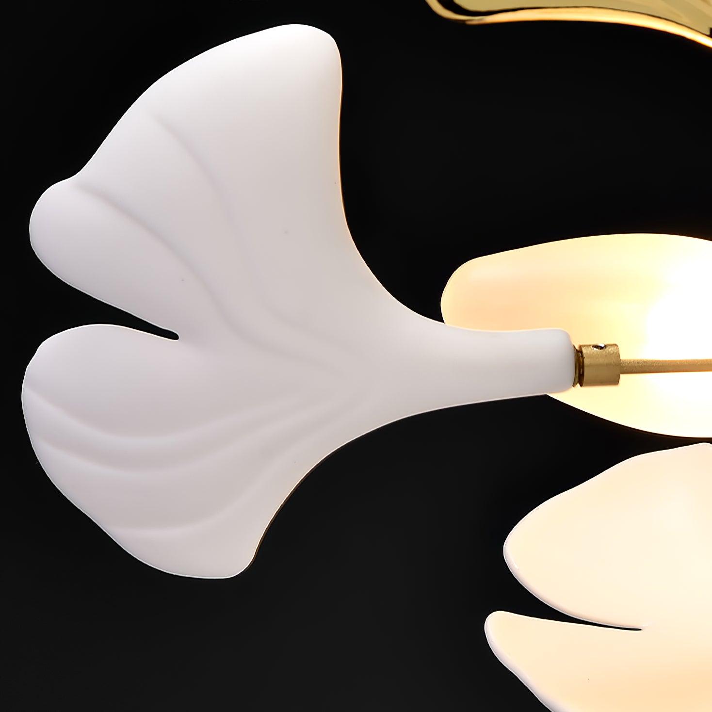 Olivia Design Bellissimo LED Lampade a Sospensione Ginkgo Biloba Oro Metallo Ceramico