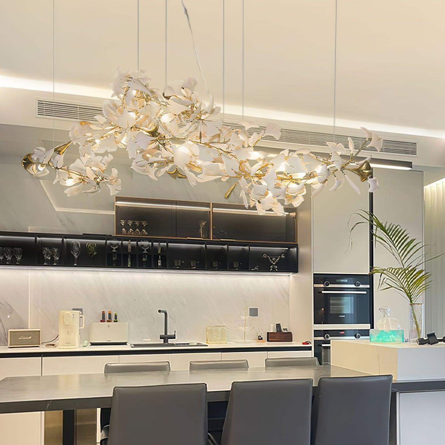 Vashayra Floral Capiz Shell Chandelier - Blowlighting