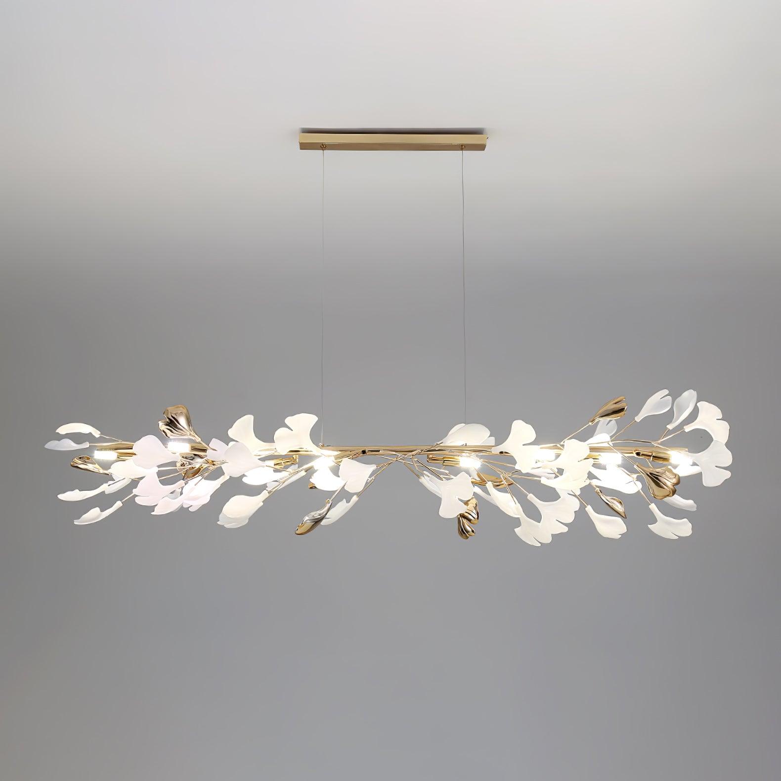 Ovyneth Postmodern Luxury Gingko Metal Ceramics Chandelier - Blowlighting