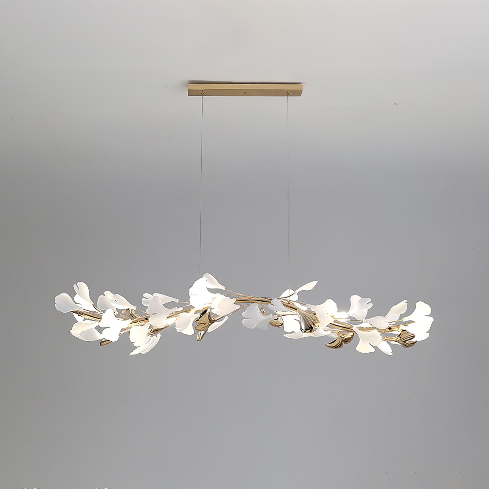 Ovyneth Postmodern Luxury Gingko Metal Ceramics Chandelier - Blowlighting