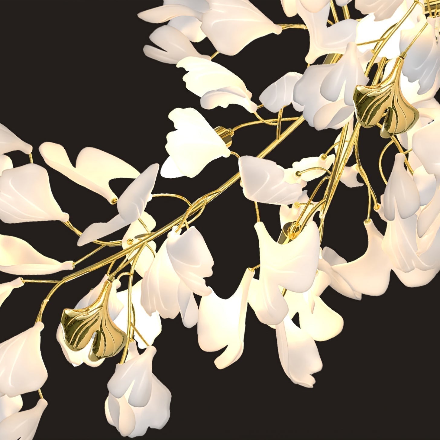 Ivmarel Gingko Long Branch Ceramics Chandelier - Blowlighting