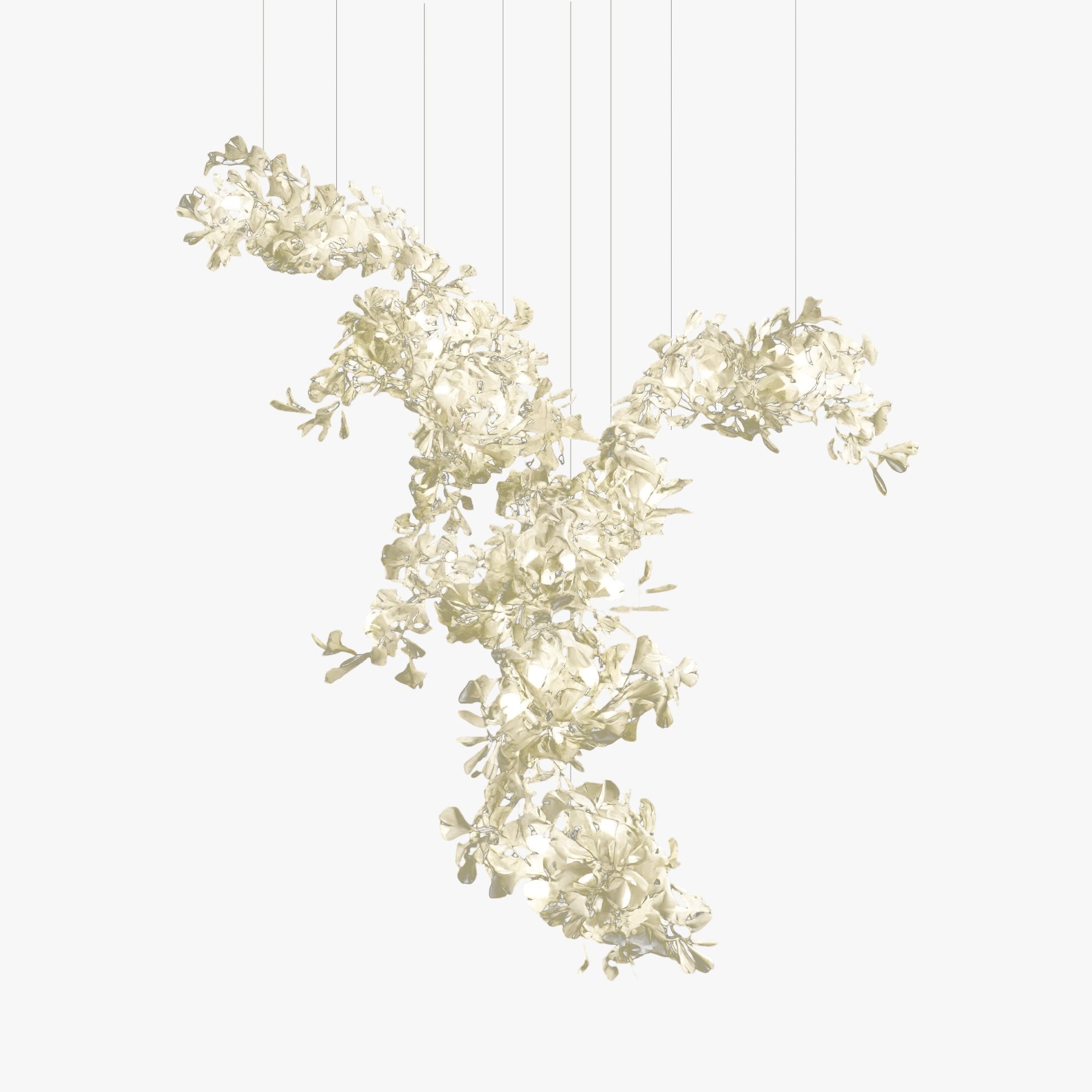 Alvenan Gingko Ceramic Combination Chandelier - Blowlighting