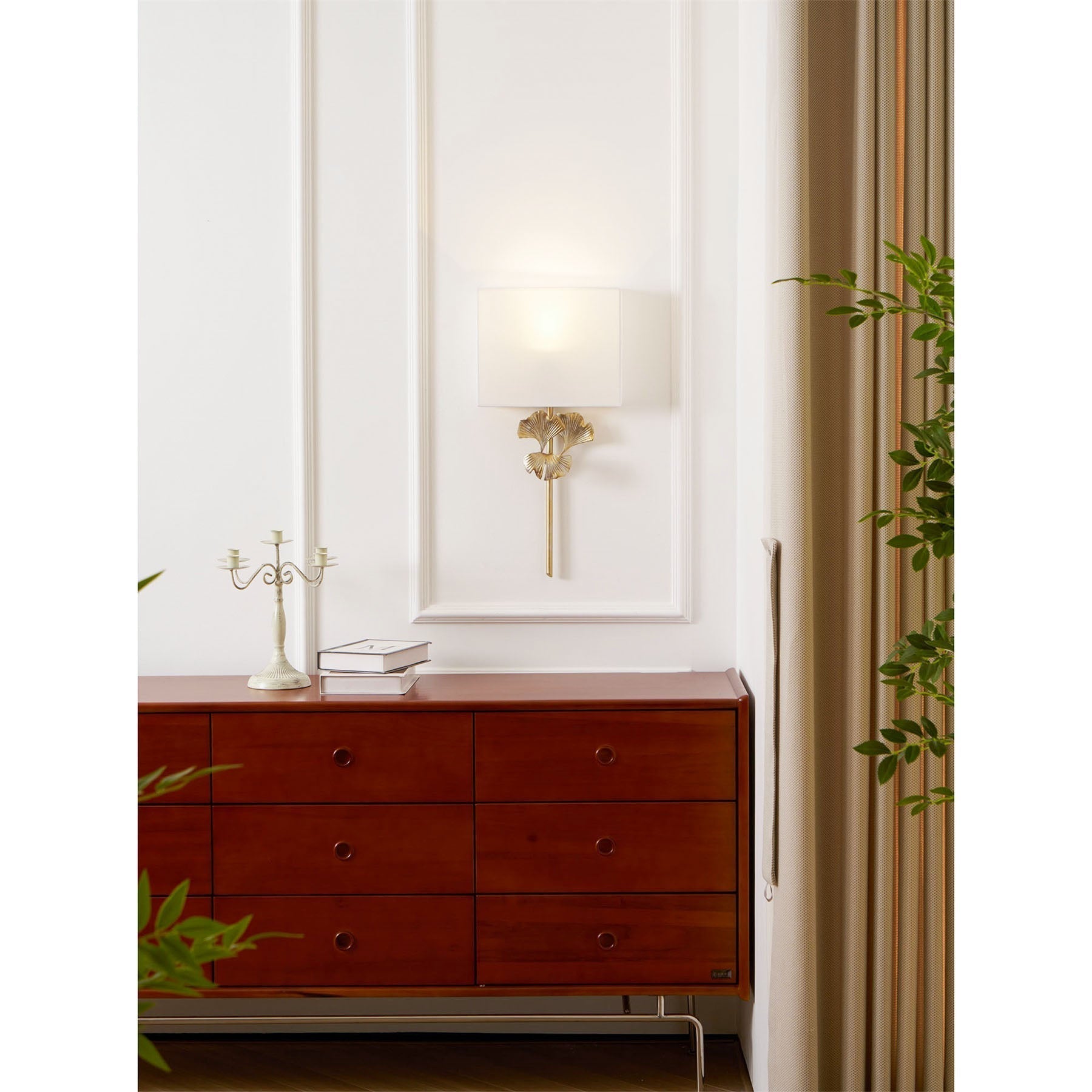 Velaeyra Individual Creativity Brass Fabric Wall Lamp - Lamp Copper