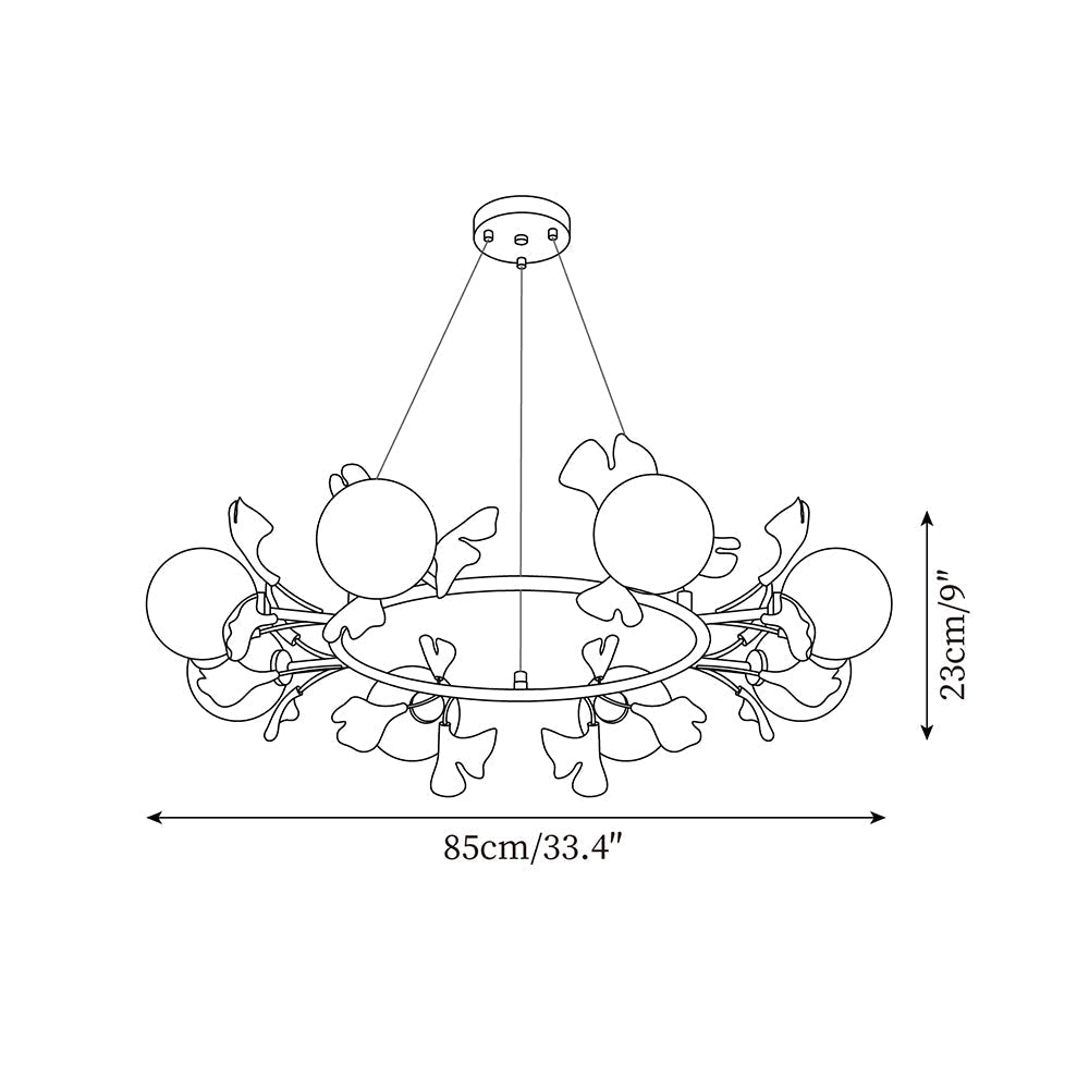 Fidova 8-Light Globe Chandelier - Letslighting