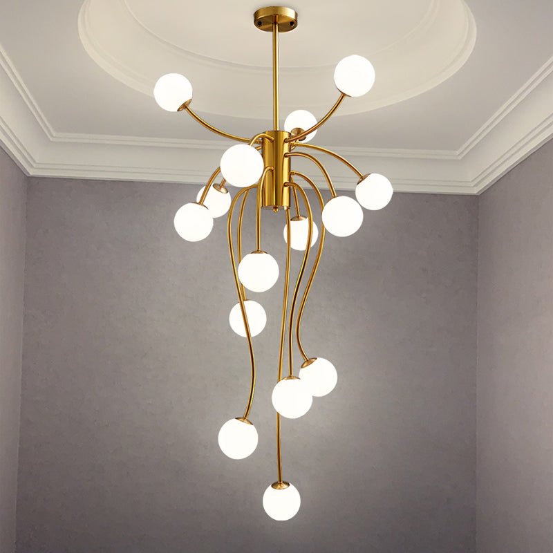 Astralyn Brass Globe Chandelier - Blowlighting