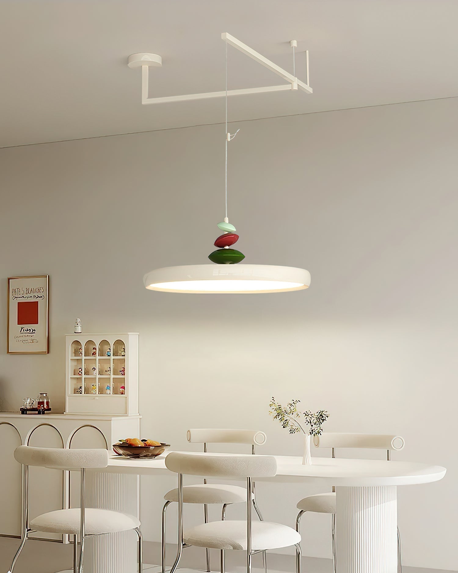 Pendant Lamp Metal and Acrylic Round Shade Decorative Modern - Letslighting