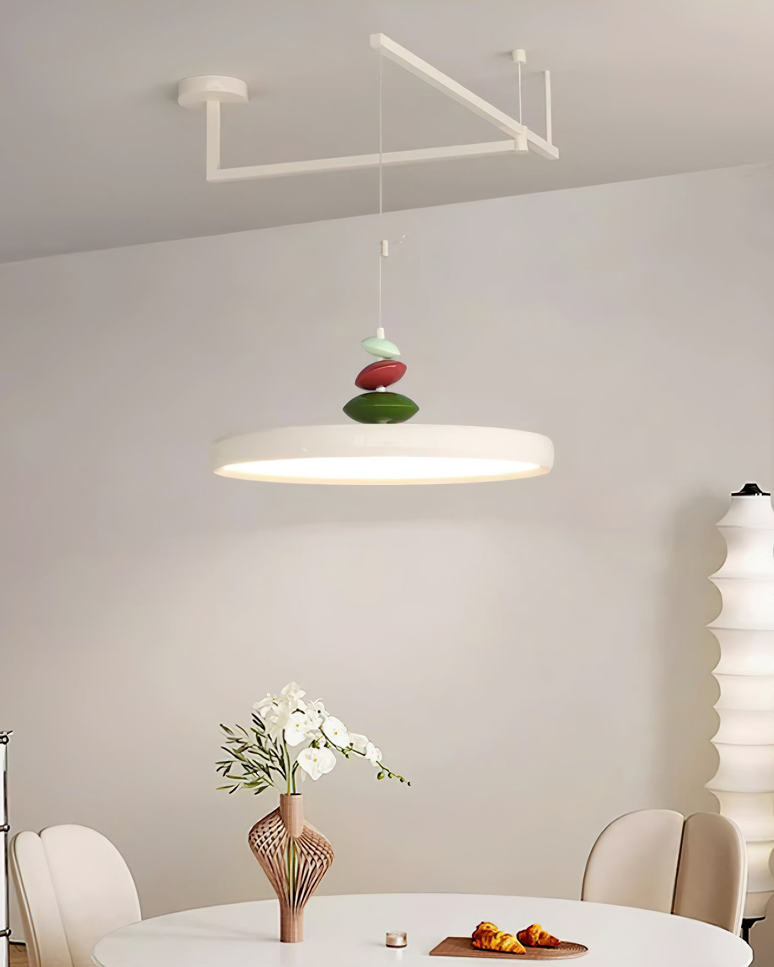 Pendant Lamp Metal and Acrylic Round Shade Decorative Modern - Letslighting