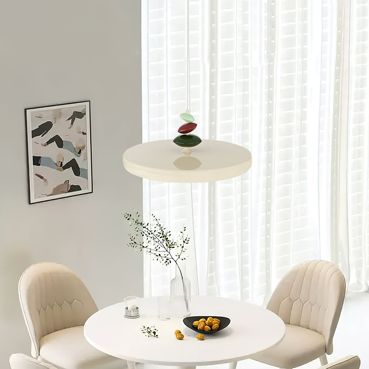 Pendant Lamp Metal and Acrylic Round Shade Decorative Modern - Letslighting