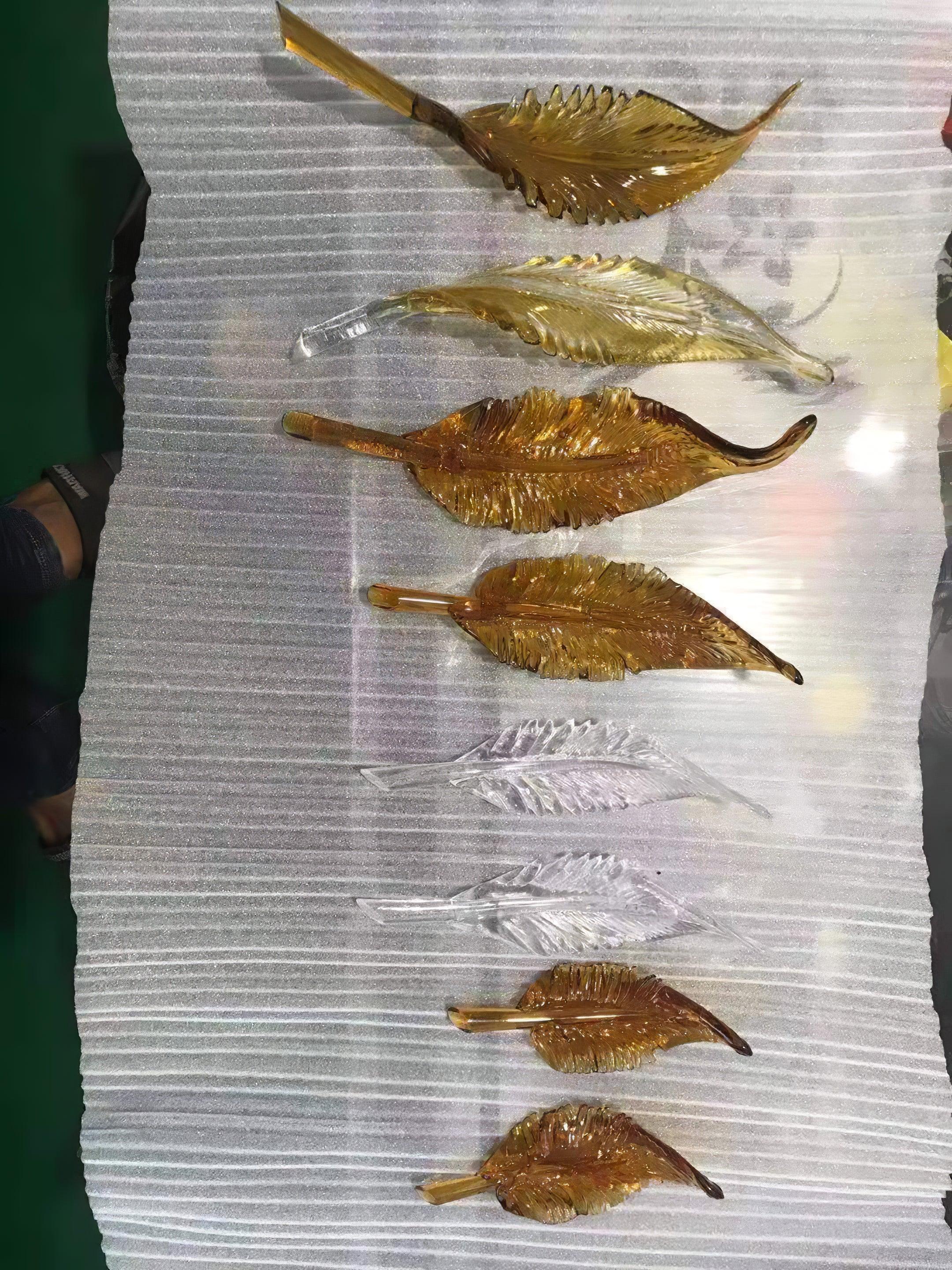 Aetherial Glass Leaf Chandelier - Blowlighting