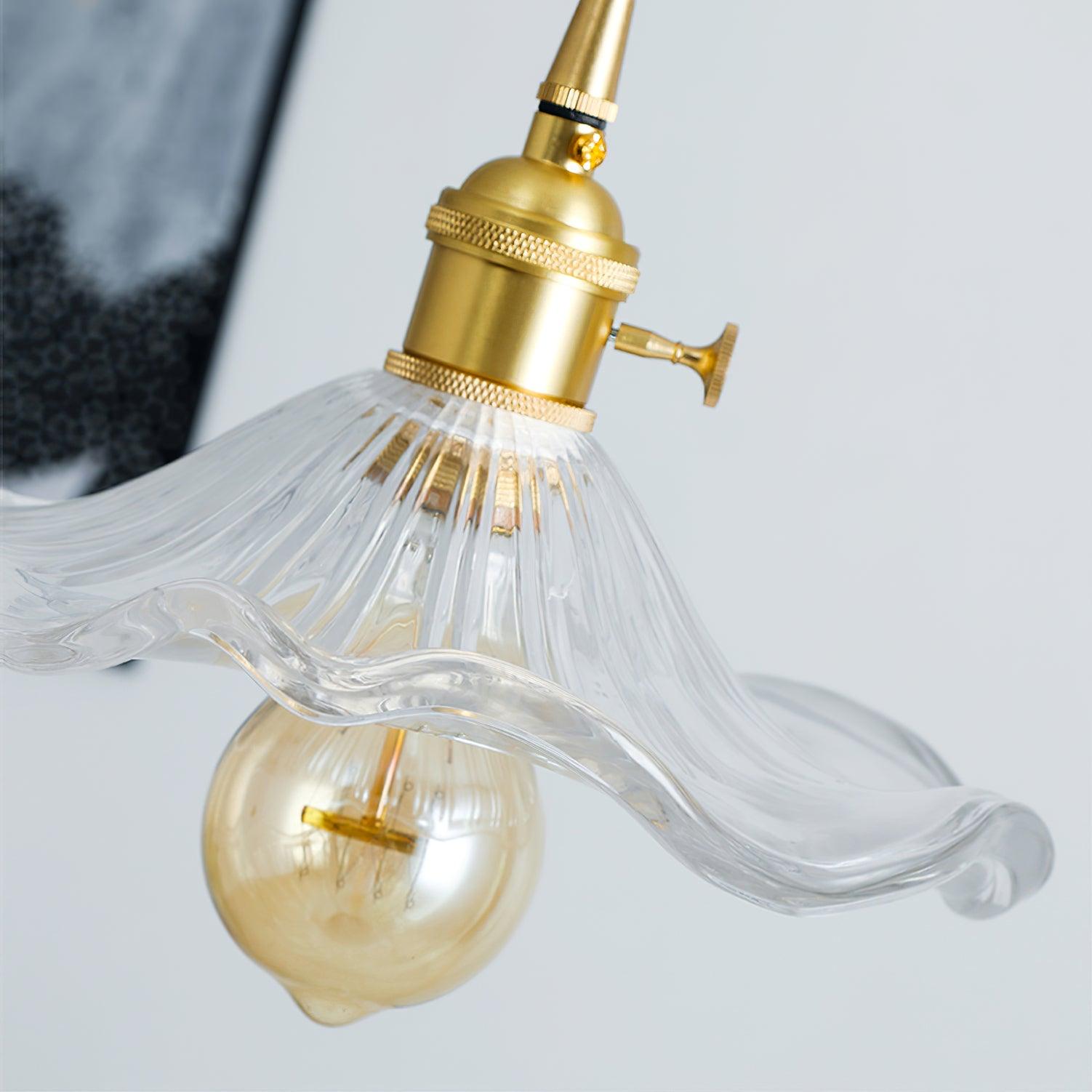 Glass Hibiscus Flower Pendant Light - Blowlighting