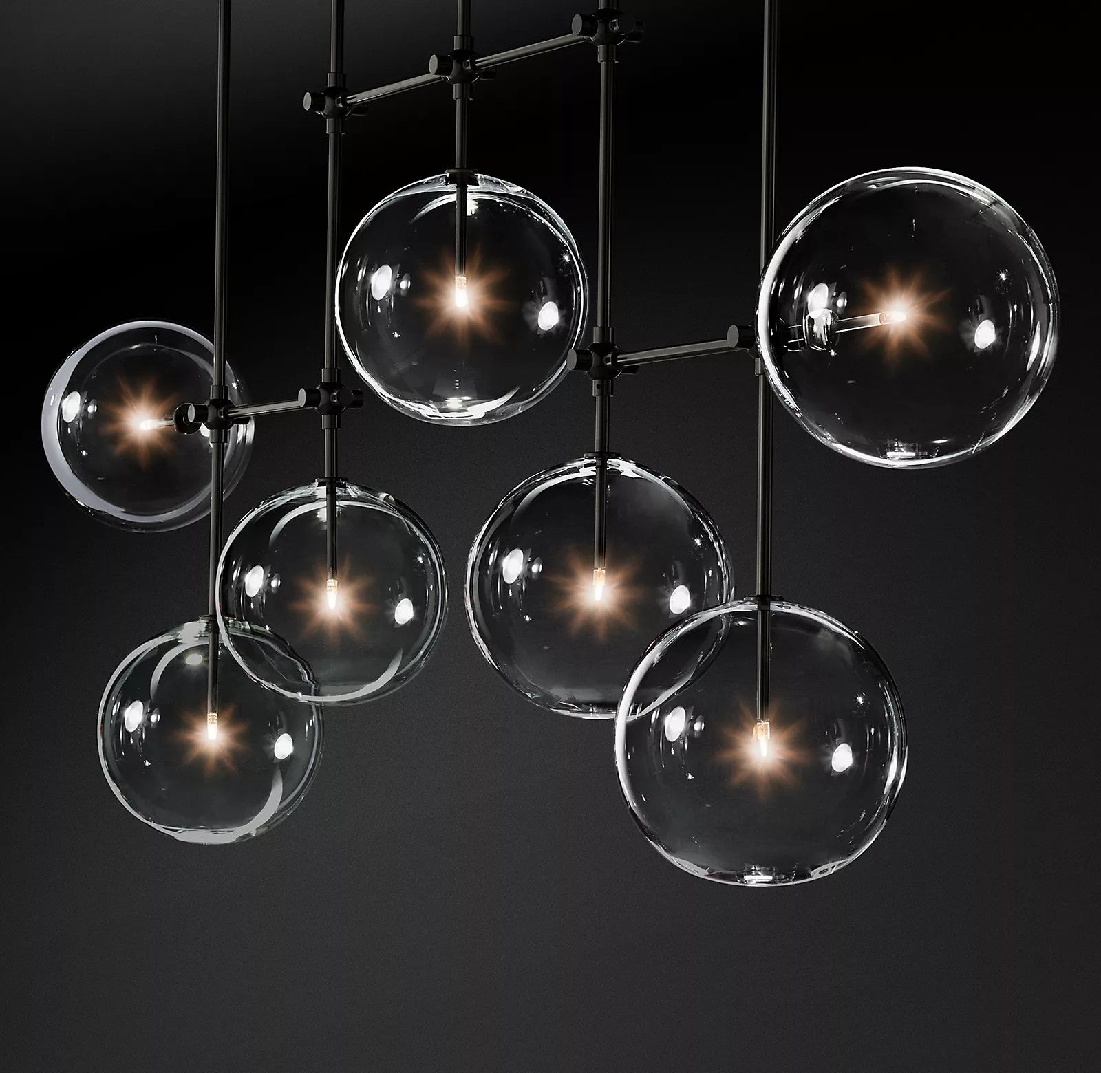 Orbit Contemporary Glass Chandelier - Blowlighting