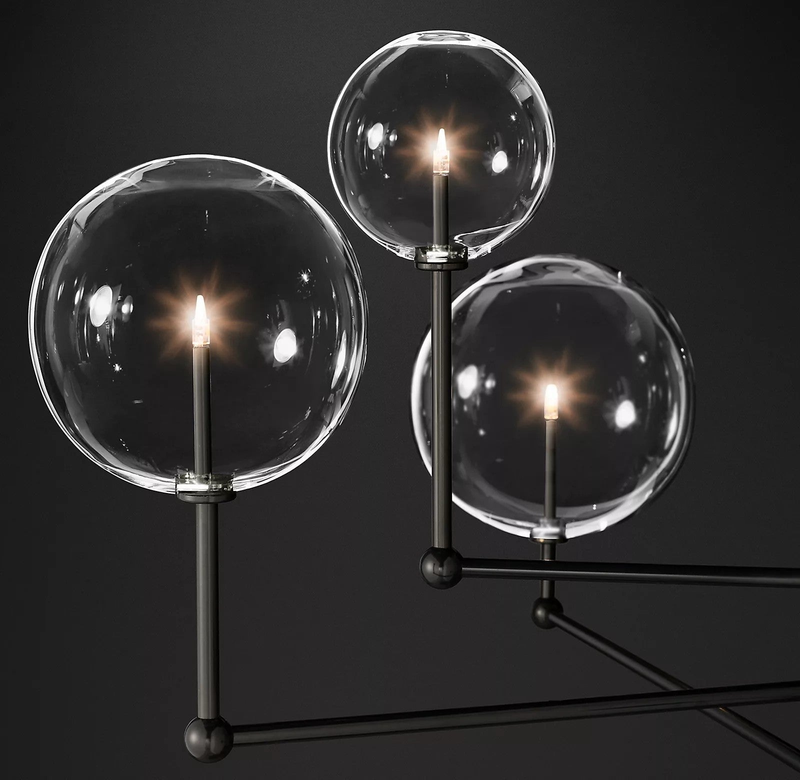 Orbit Contemporary Glass Chandelier - Blowlighting