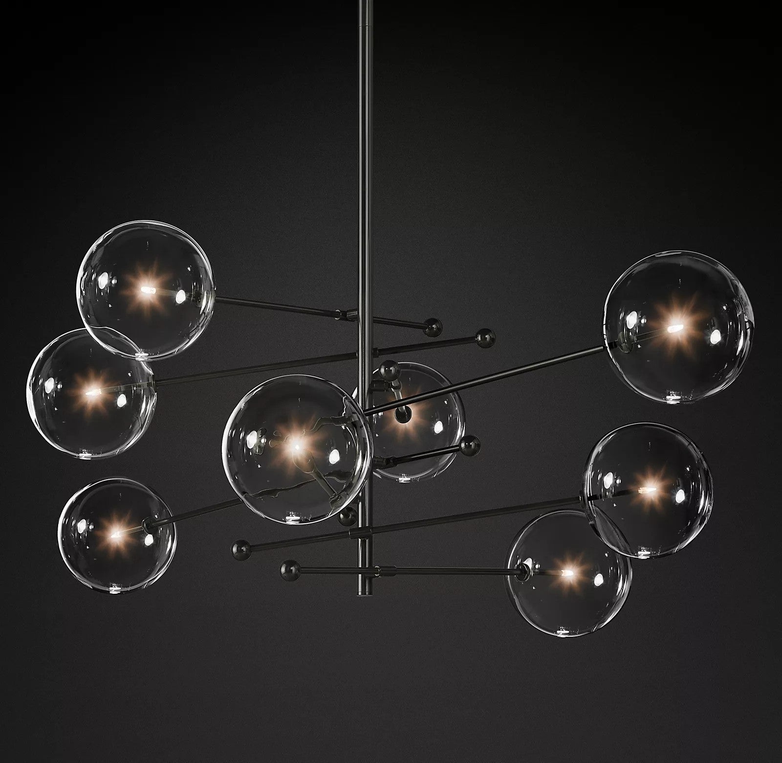 Orbit Contemporary Glass Chandelier - Blowlighting
