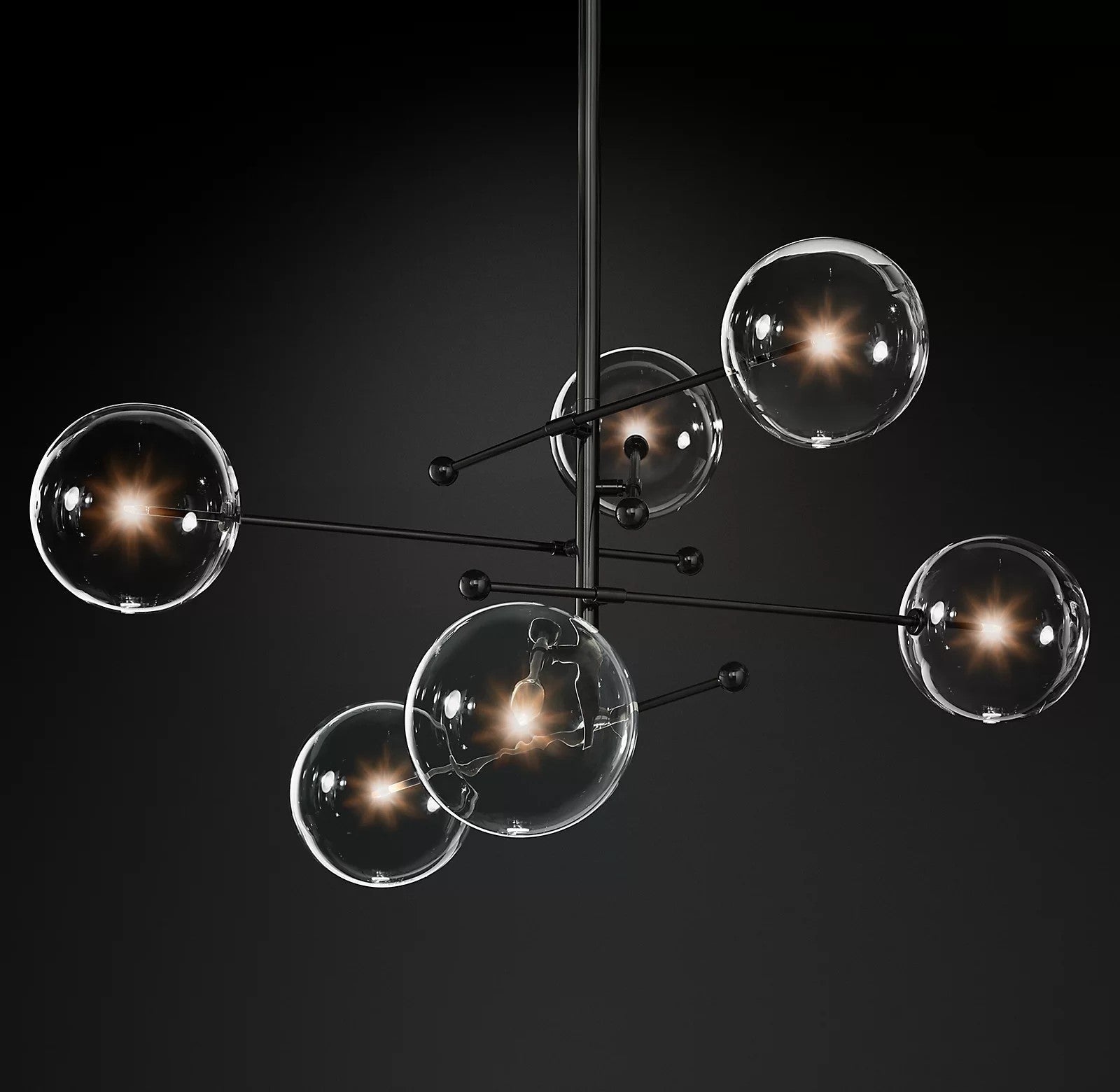 Orbit Contemporary Glass Chandelier - Blowlighting