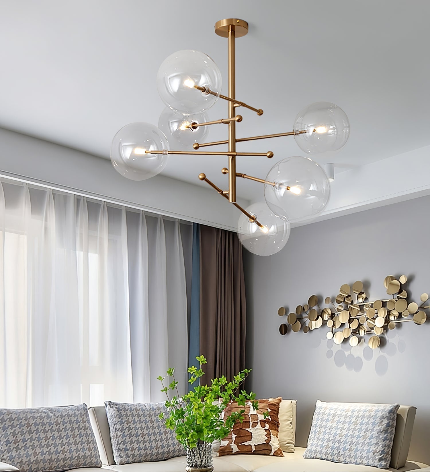 Orbit Contemporary Glass Chandelier - Blowlighting