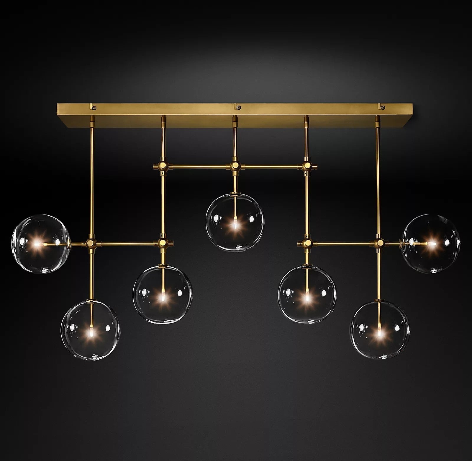Orbit Contemporary Glass Chandelier - Blowlighting