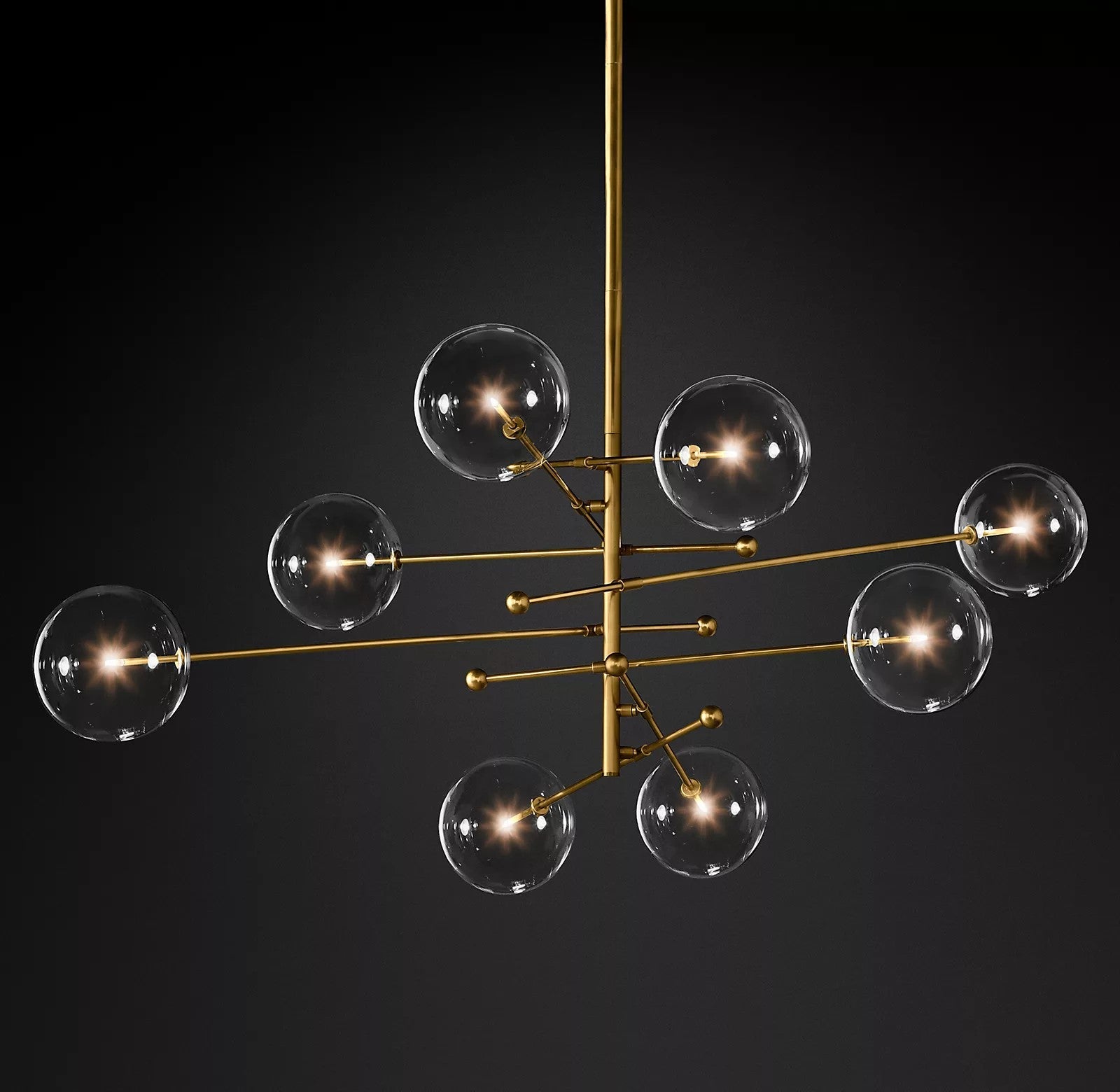 Orbit Contemporary Glass Chandelier - Blowlighting