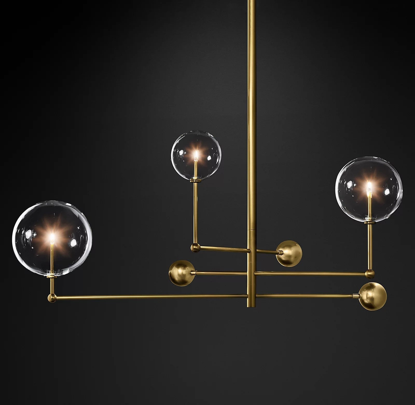 Orbit Contemporary Glass Chandelier - Blowlighting