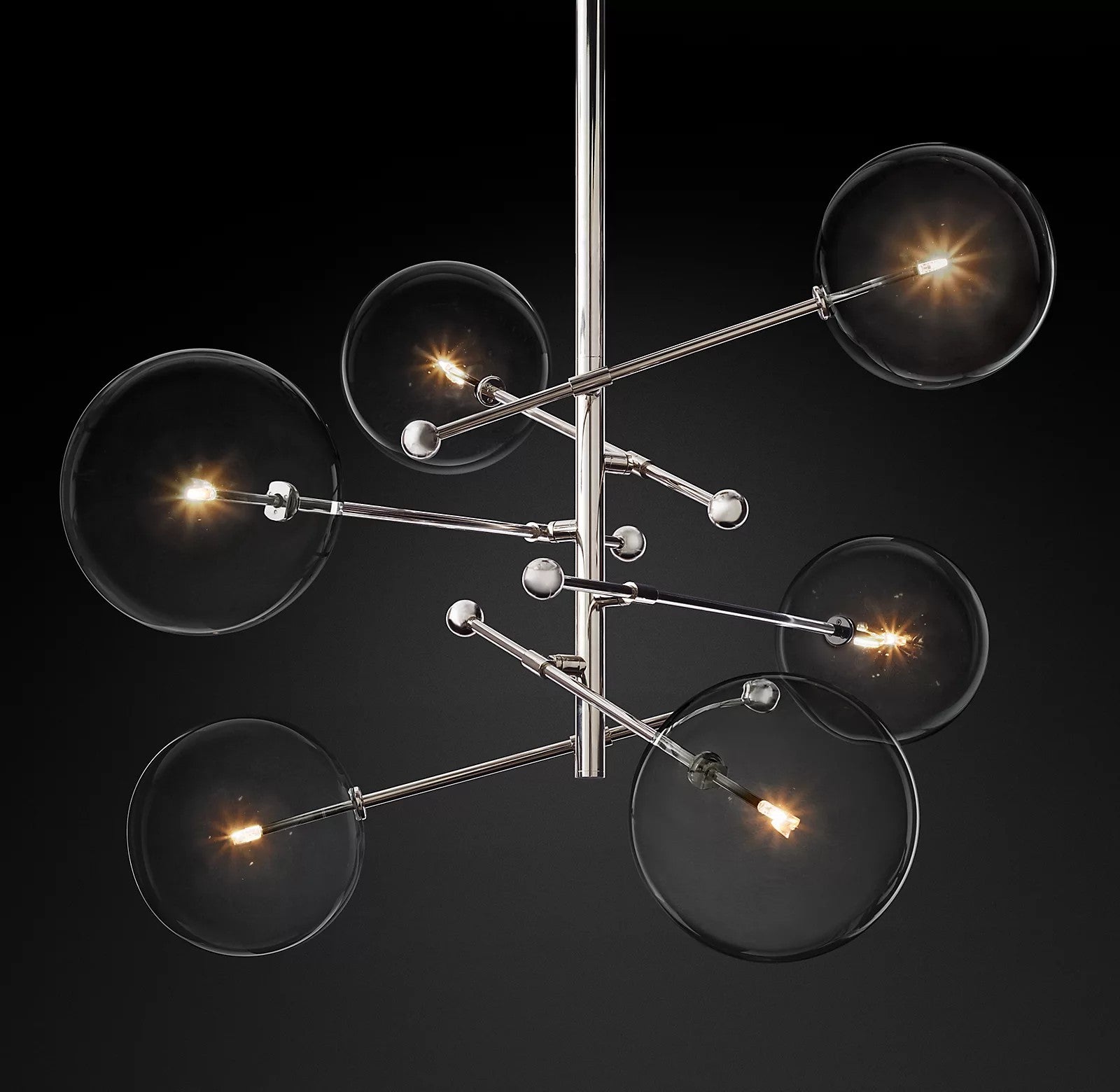 Orbit Contemporary Glass Chandelier - Blowlighting