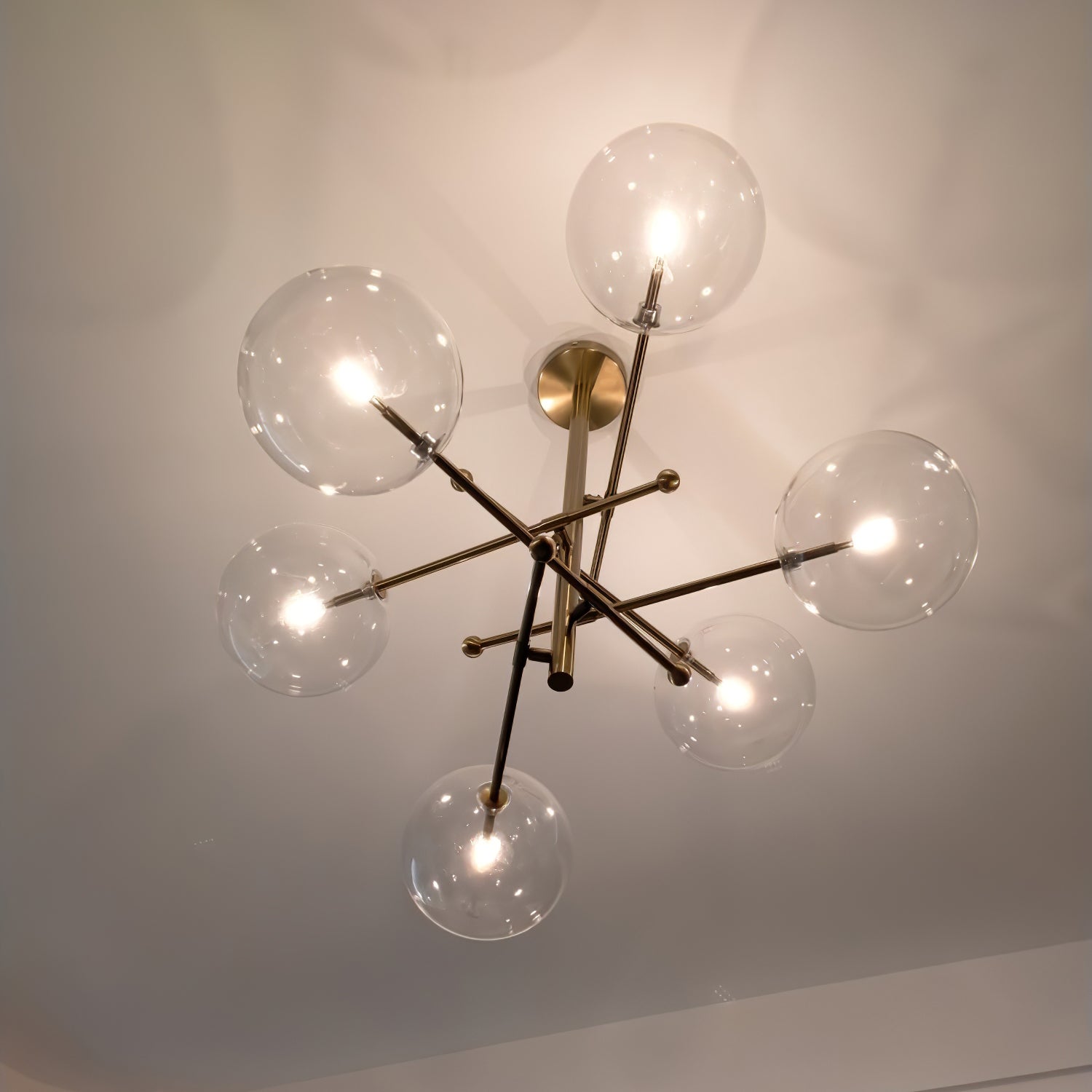 Orbit Contemporary Glass Chandelier - Blowlighting