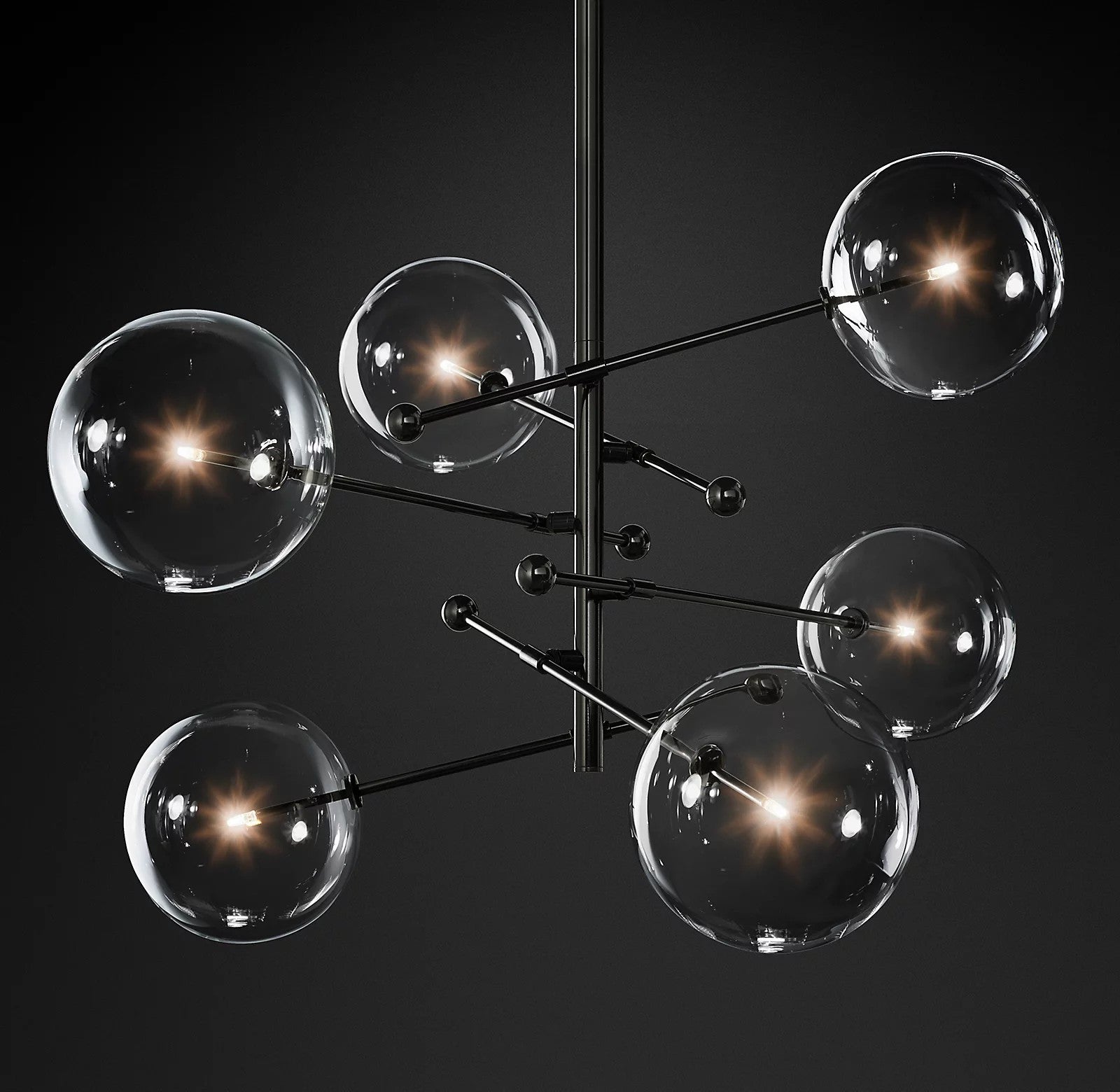 Orbit Contemporary Glass Chandelier - Blowlighting