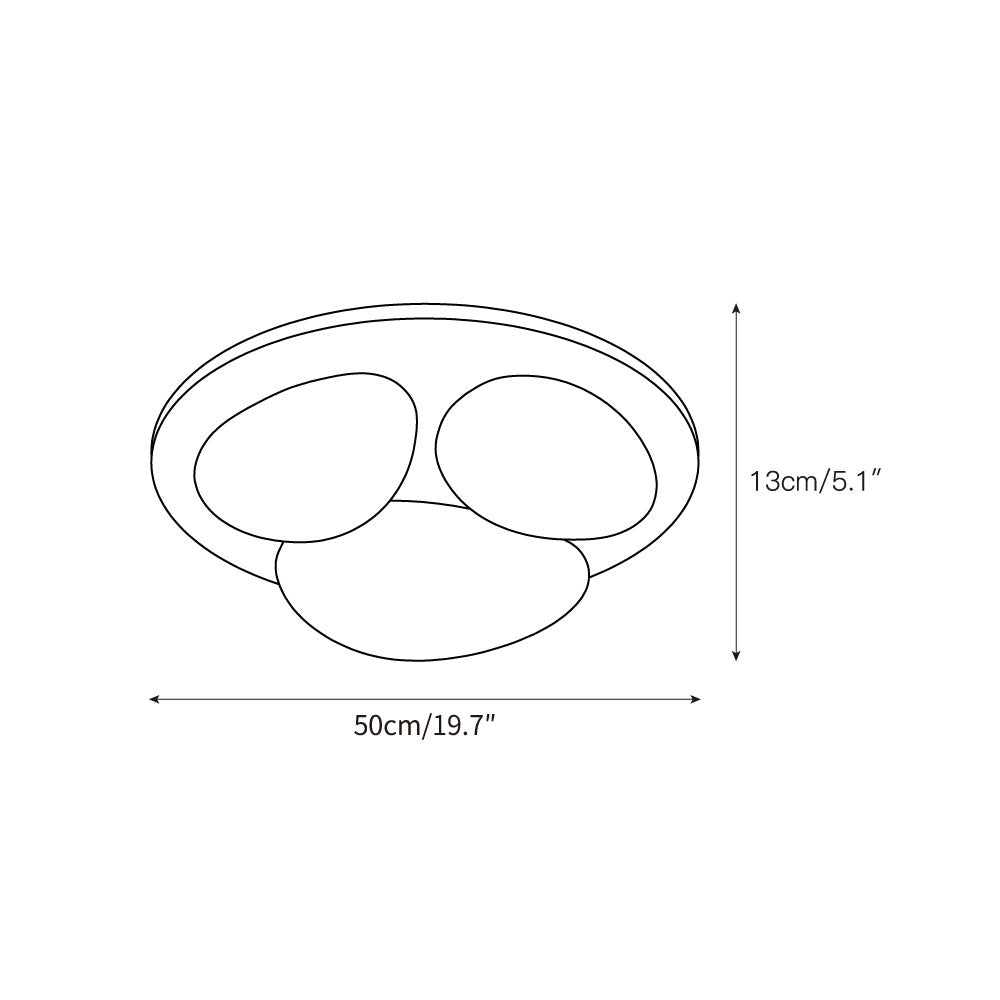 Lylaeen Modern Minimalist Travertine Plastic Ceiling Lamp - Lamp Copper