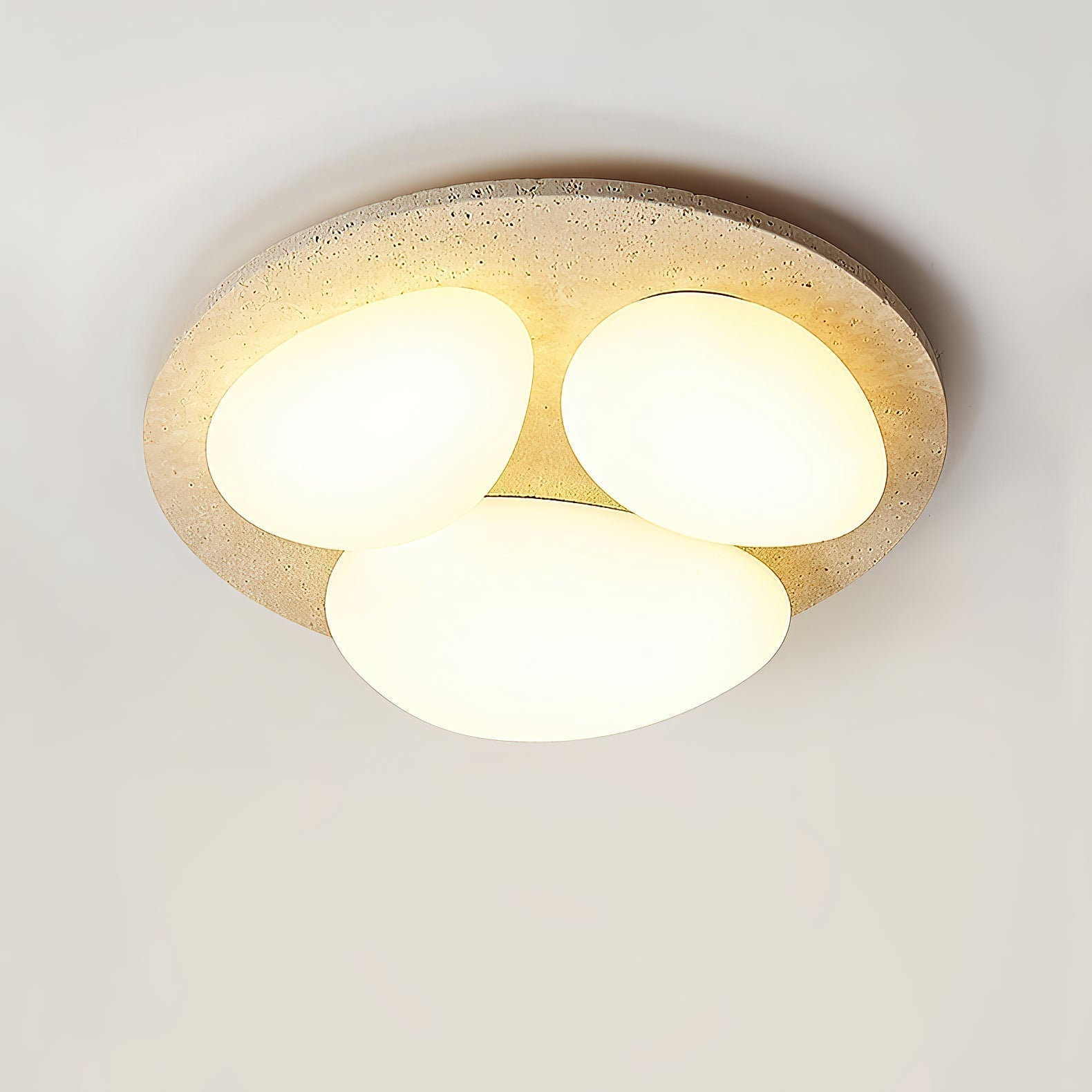 Lylaeen Modern Minimalist Travertine Plastic Ceiling Lamp - Lamp Copper