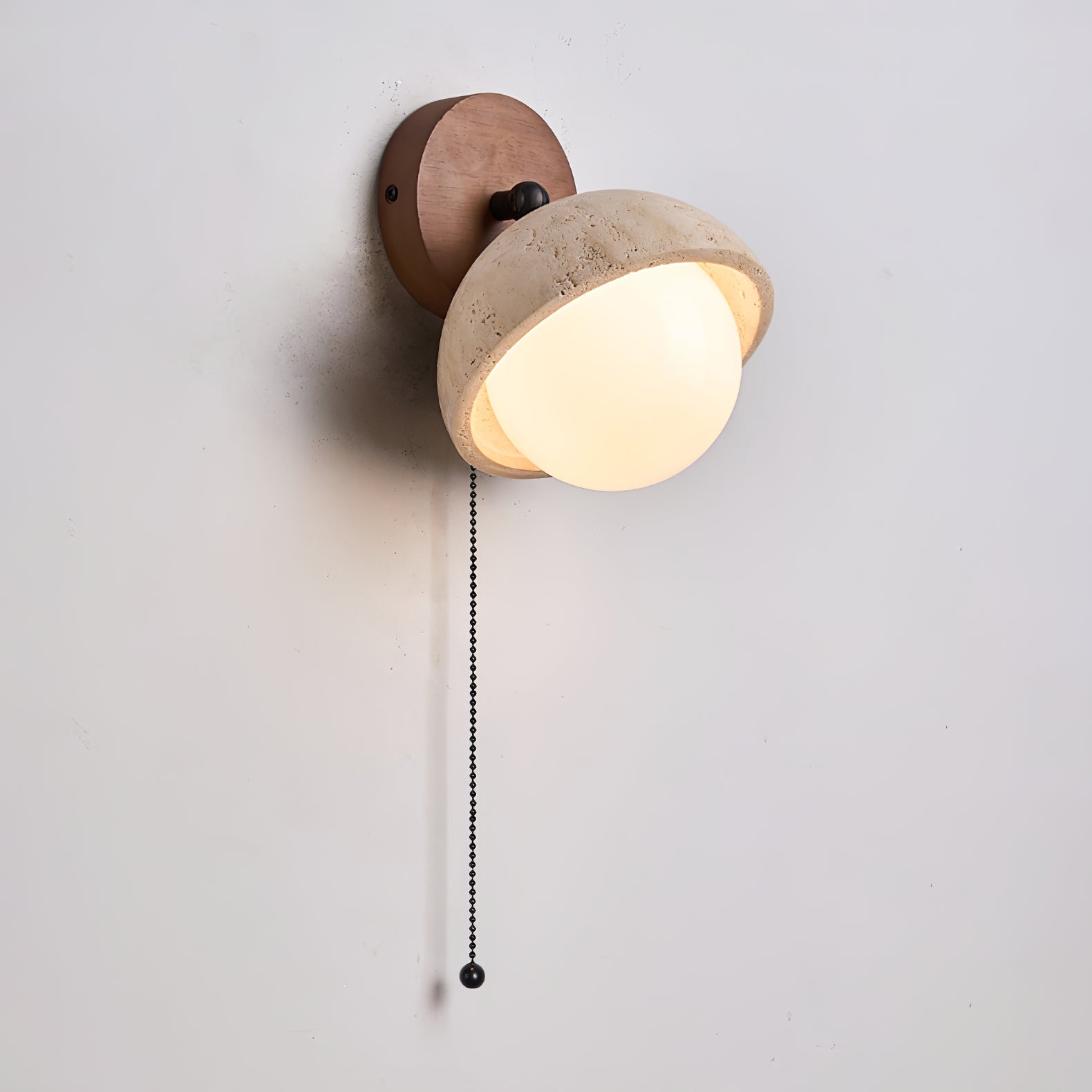 Avtale Arc-Shaped Travertine Wall Light - Neutralighting