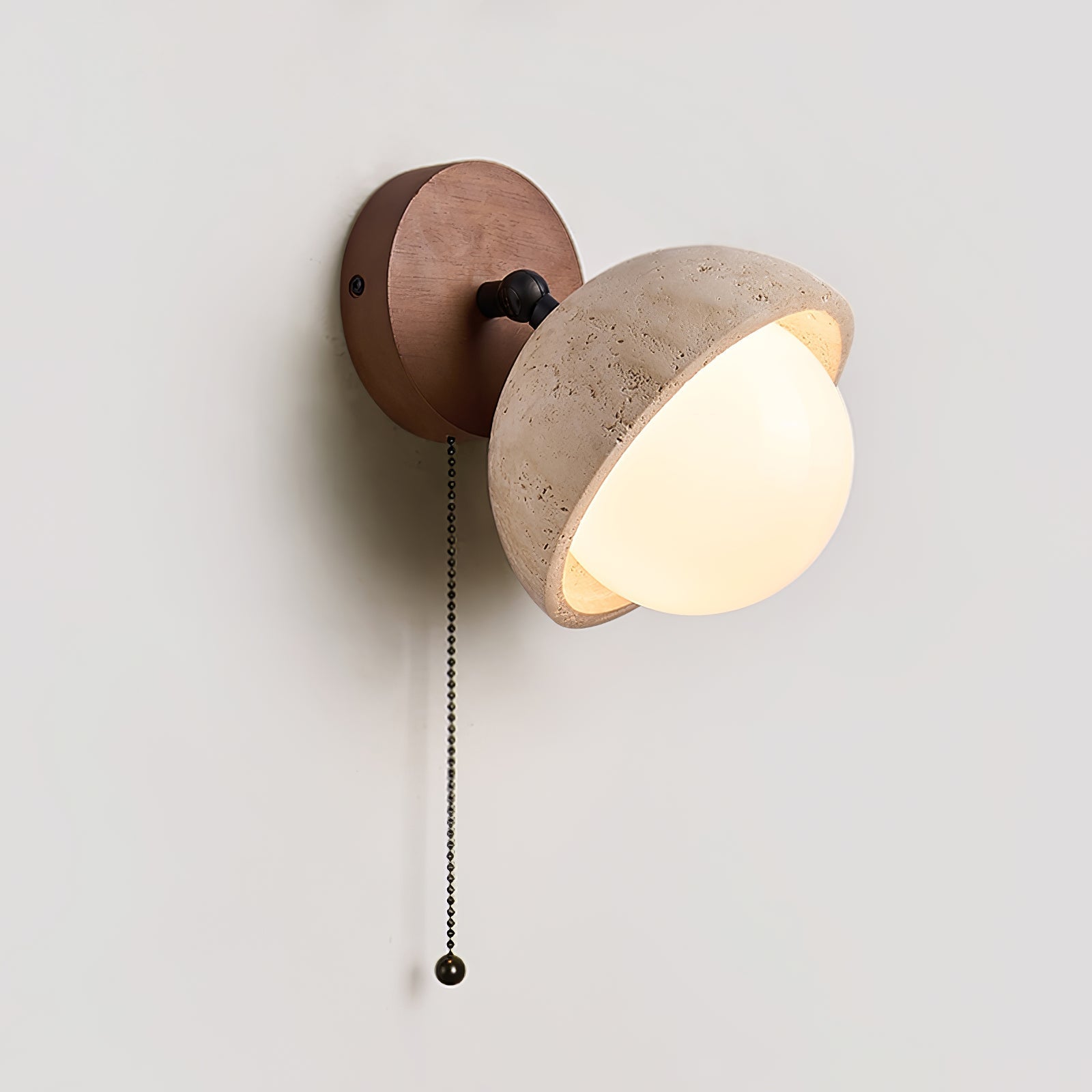 Avtale Arc-Shaped Travertine Wall Light - Neutralighting