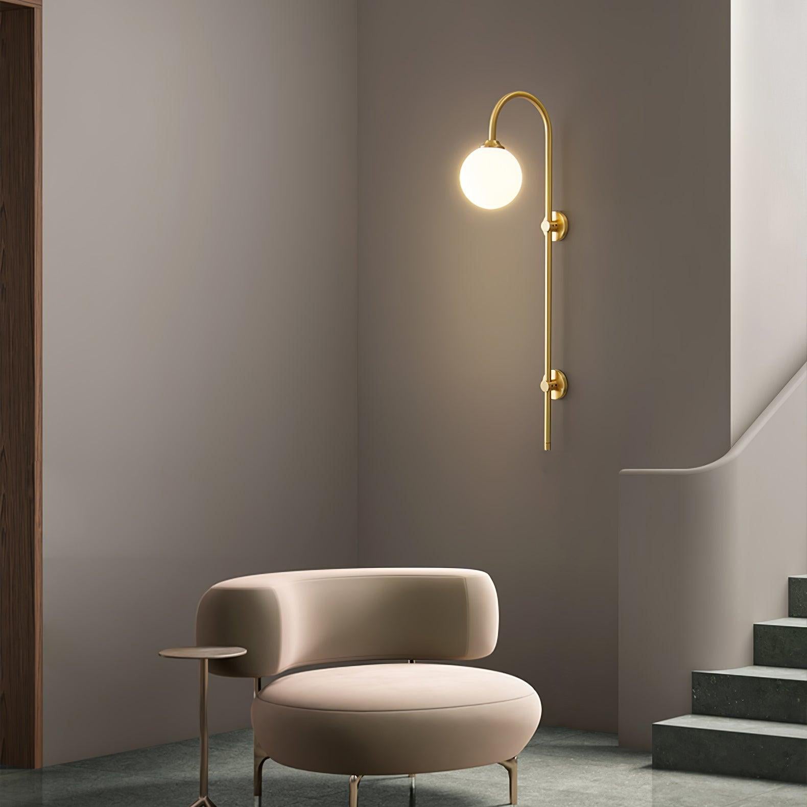 Globe Brass Wall Sconce - Blowlighting