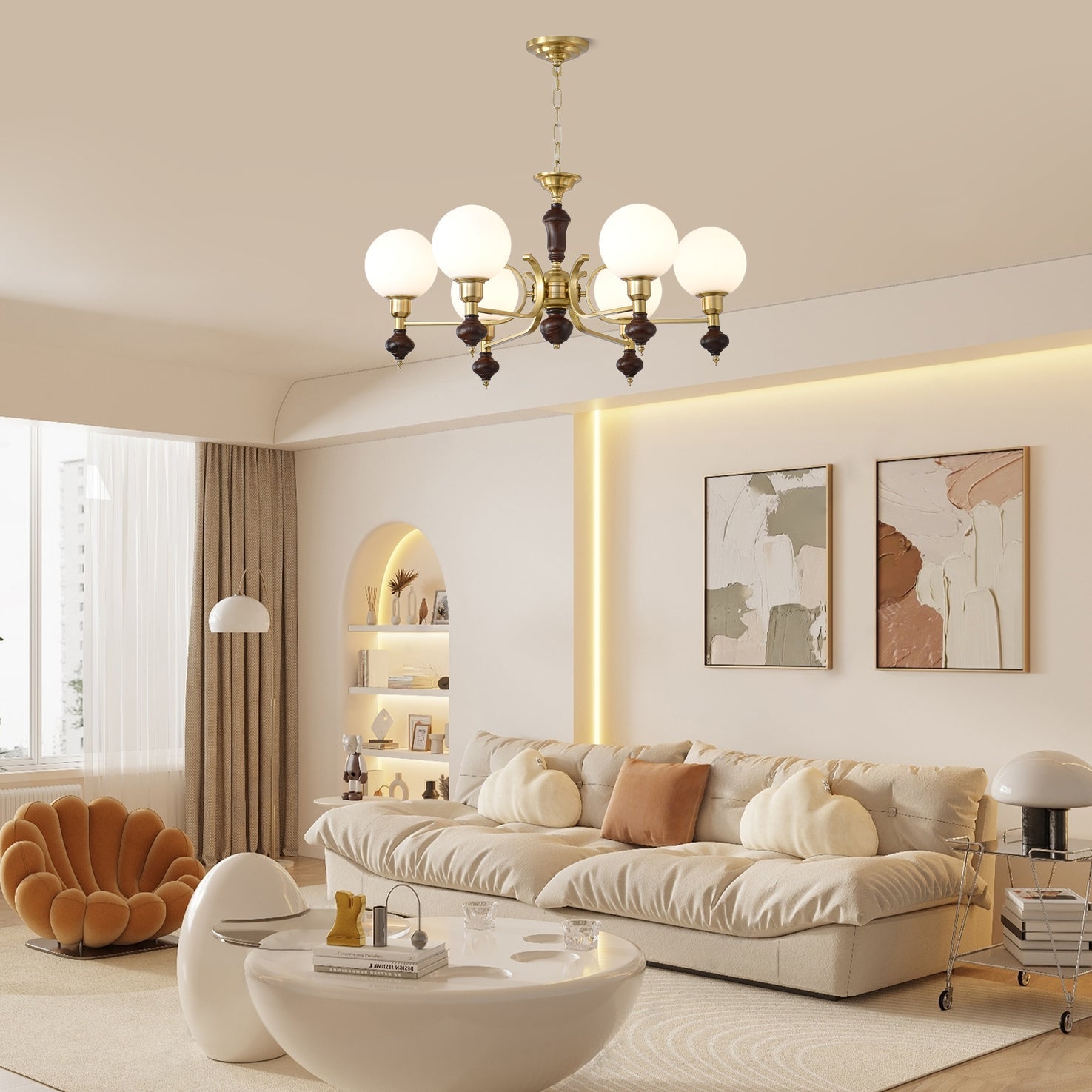 Globe Orb Chandelier - Blowlighting