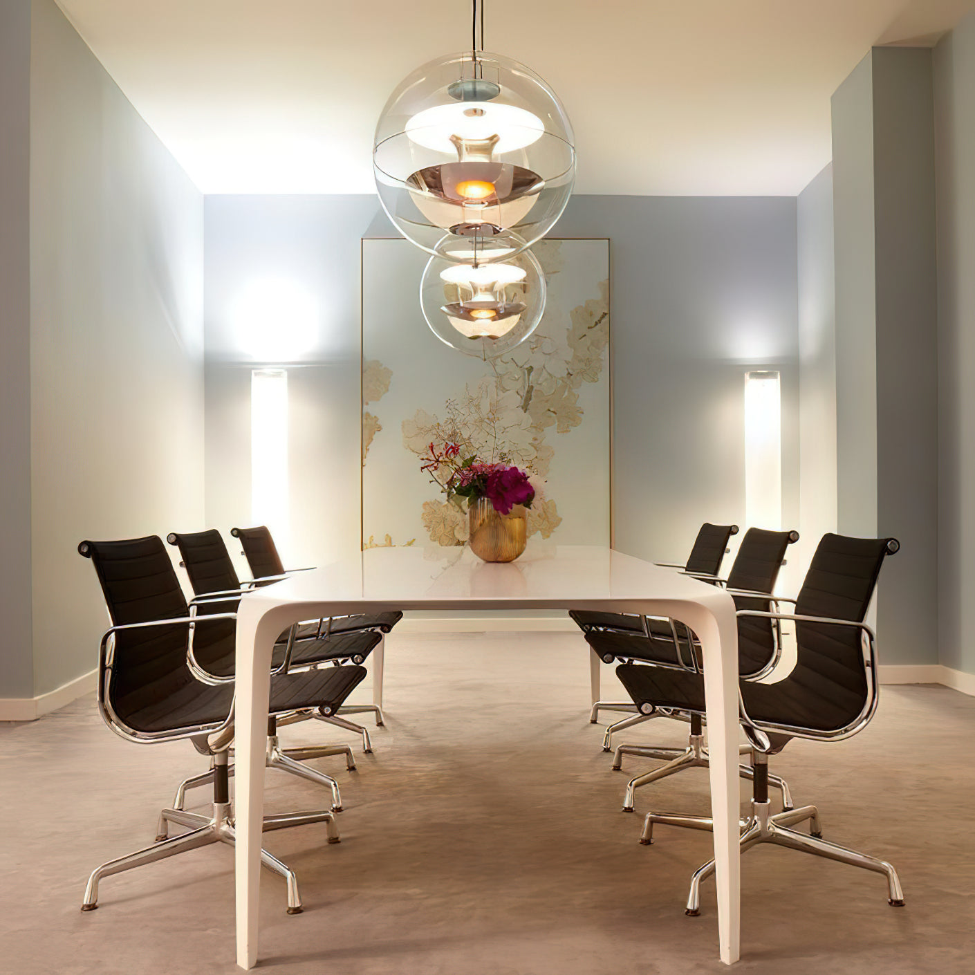 Orlaeen Individual Creativity Globe Metal Acrylic Pendant Lamp - Lamp Copper