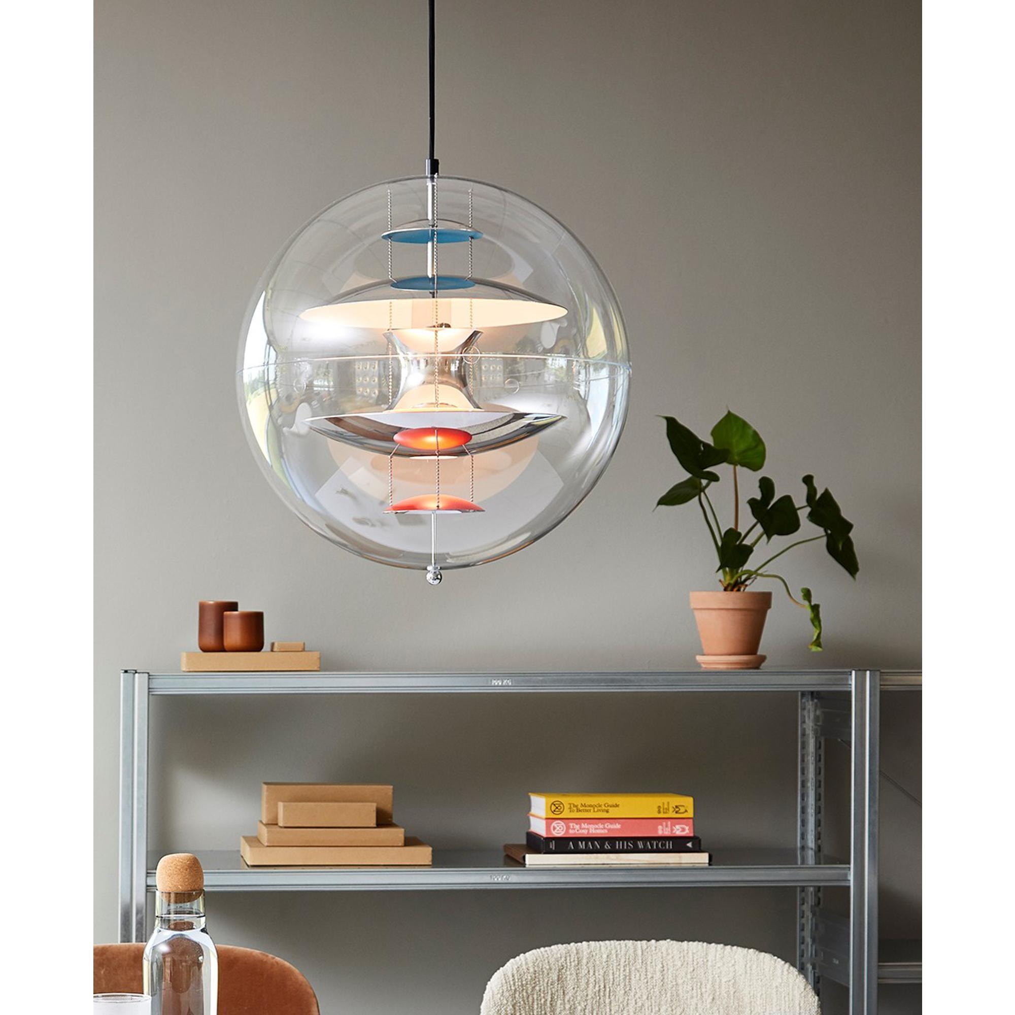 Orlaeen Individual Creativity Globe Metal Acrylic Pendant Lamp - Lamp Copper