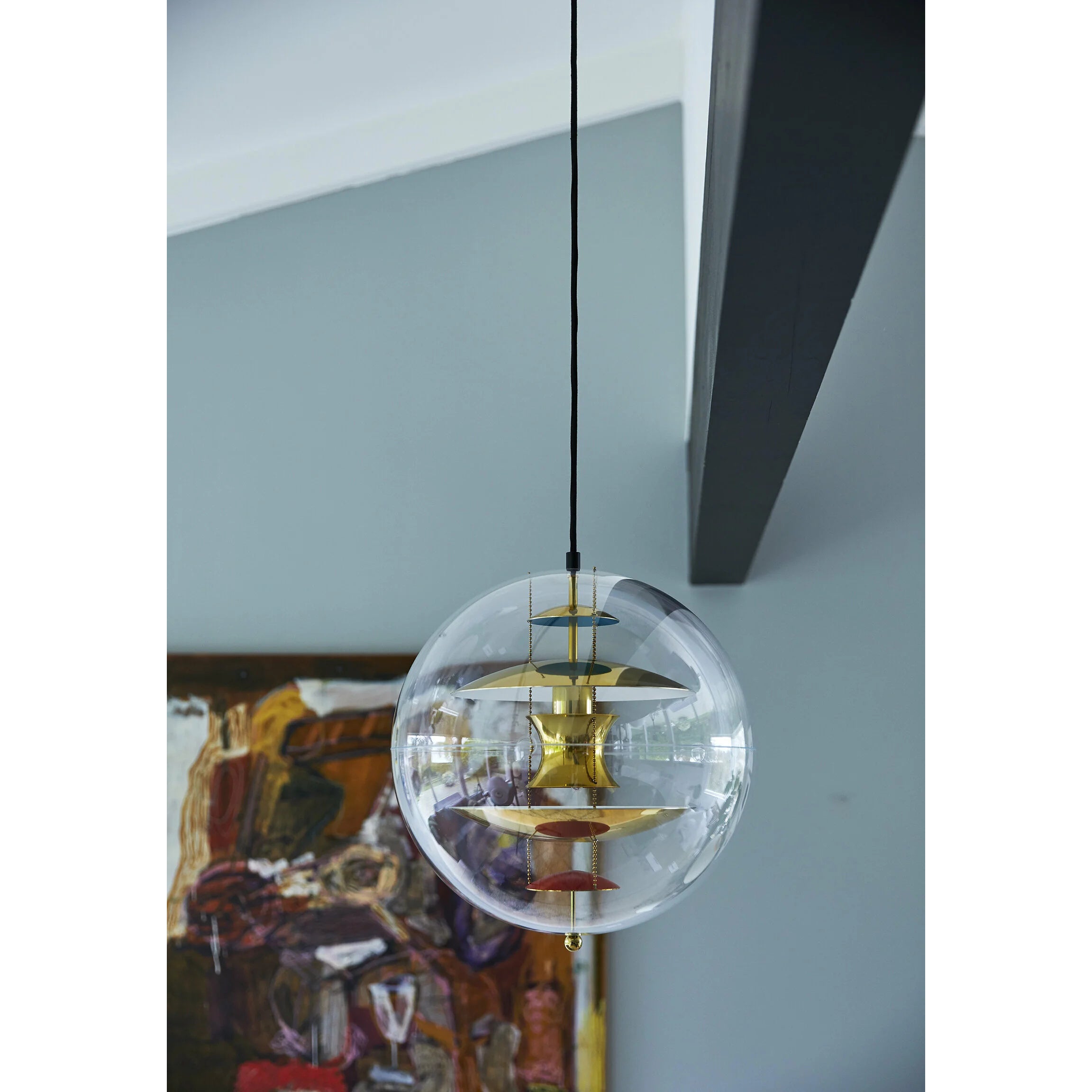 Orlaeen Individual Creativity Globe Metal Acrylic Pendant Lamp - Lamp Copper