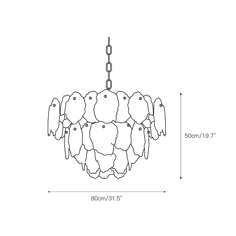 Gloire Individual Creativity Brass Alabaster Chandelier - Lamp Copper